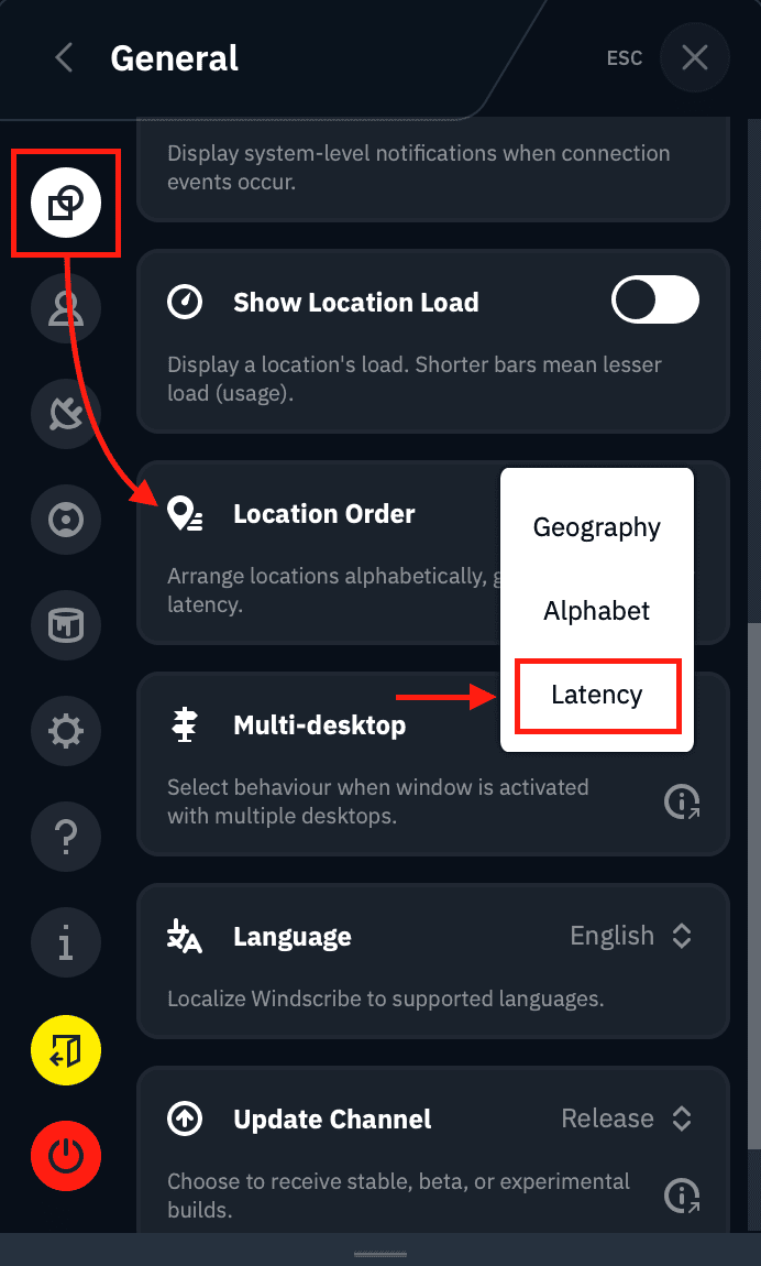 Sort Locations By Latency