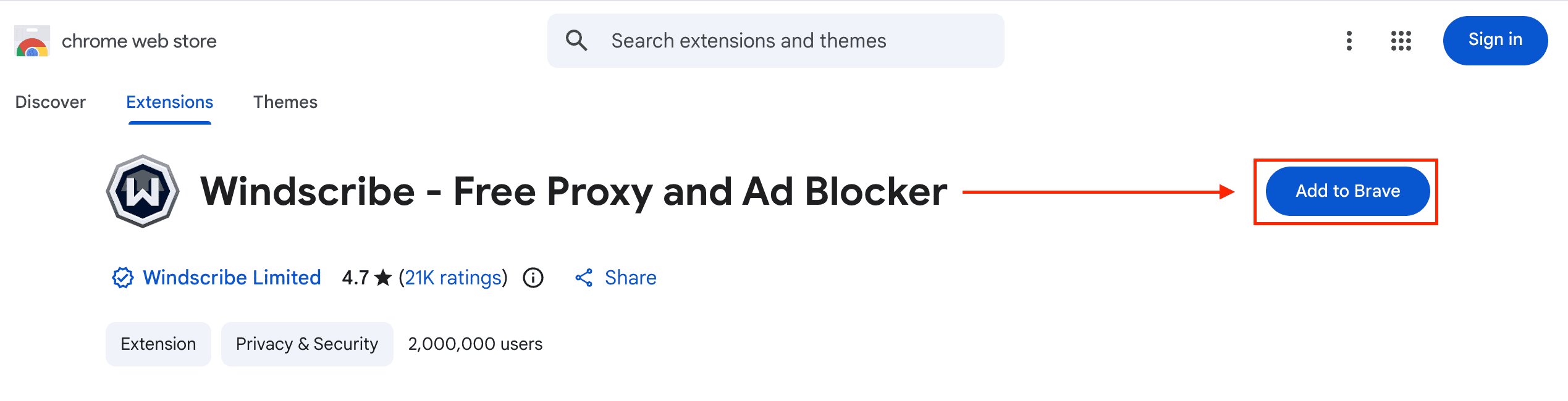 Add To Brave