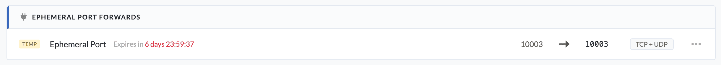 Port Forwarded Example